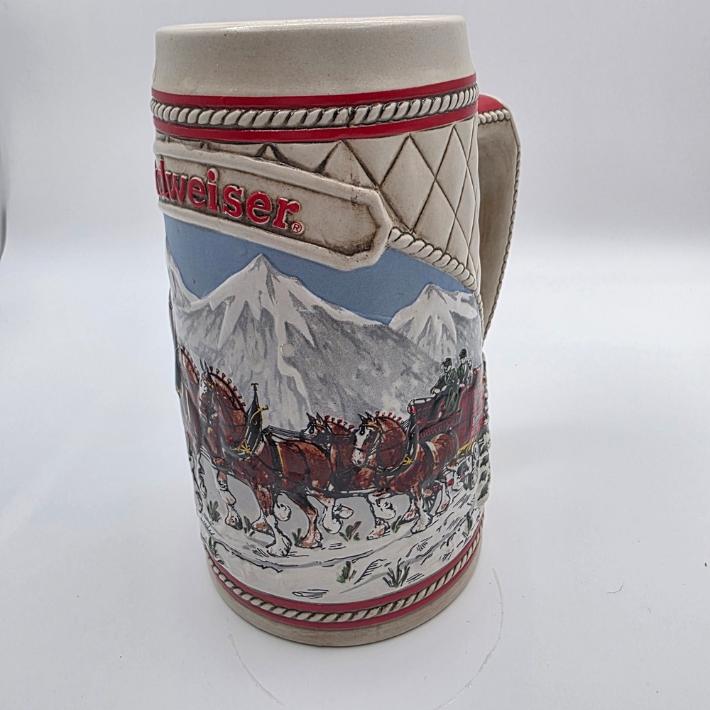 Budweiser Clydesdales Stein Mug‎ 1985 A Series Limited Edition Beer Stein
